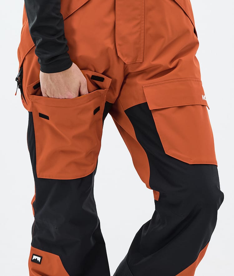 Fawk Ski Pants Men Burned Orange/Black, Image 6 of 6