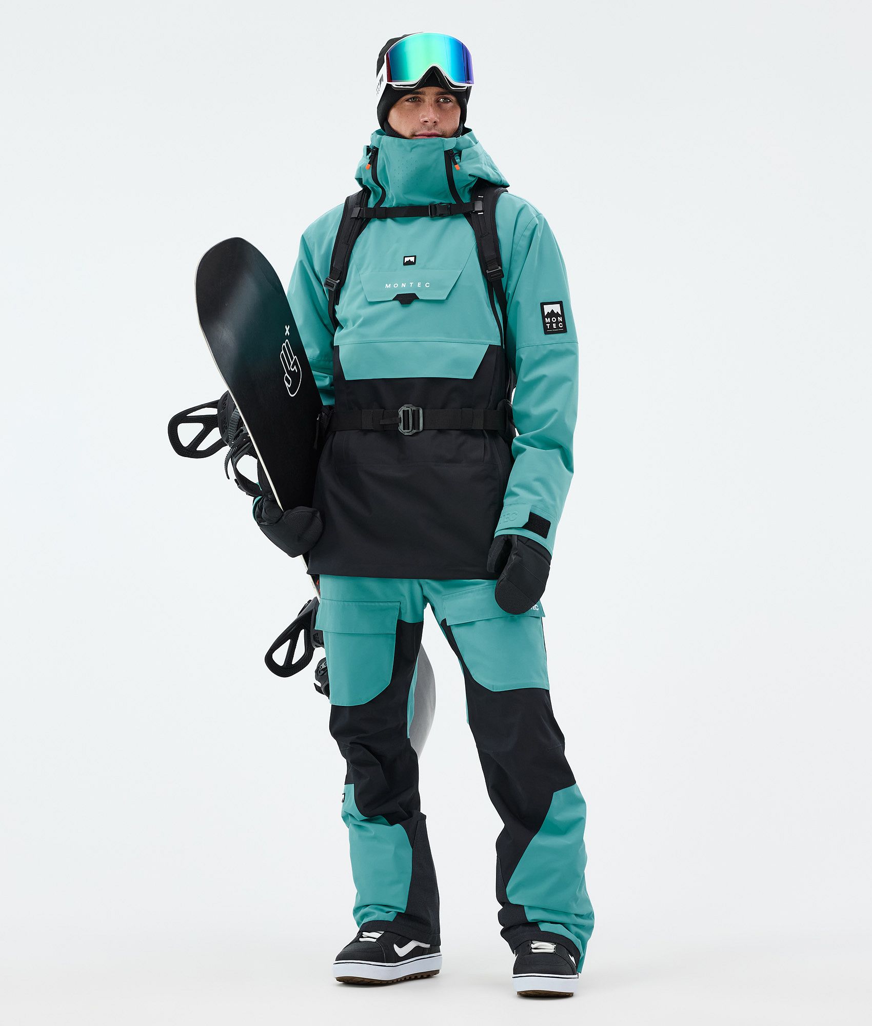 Montec Fawk Snowboard Pants Men Turquoise/Black | Montecwear.com