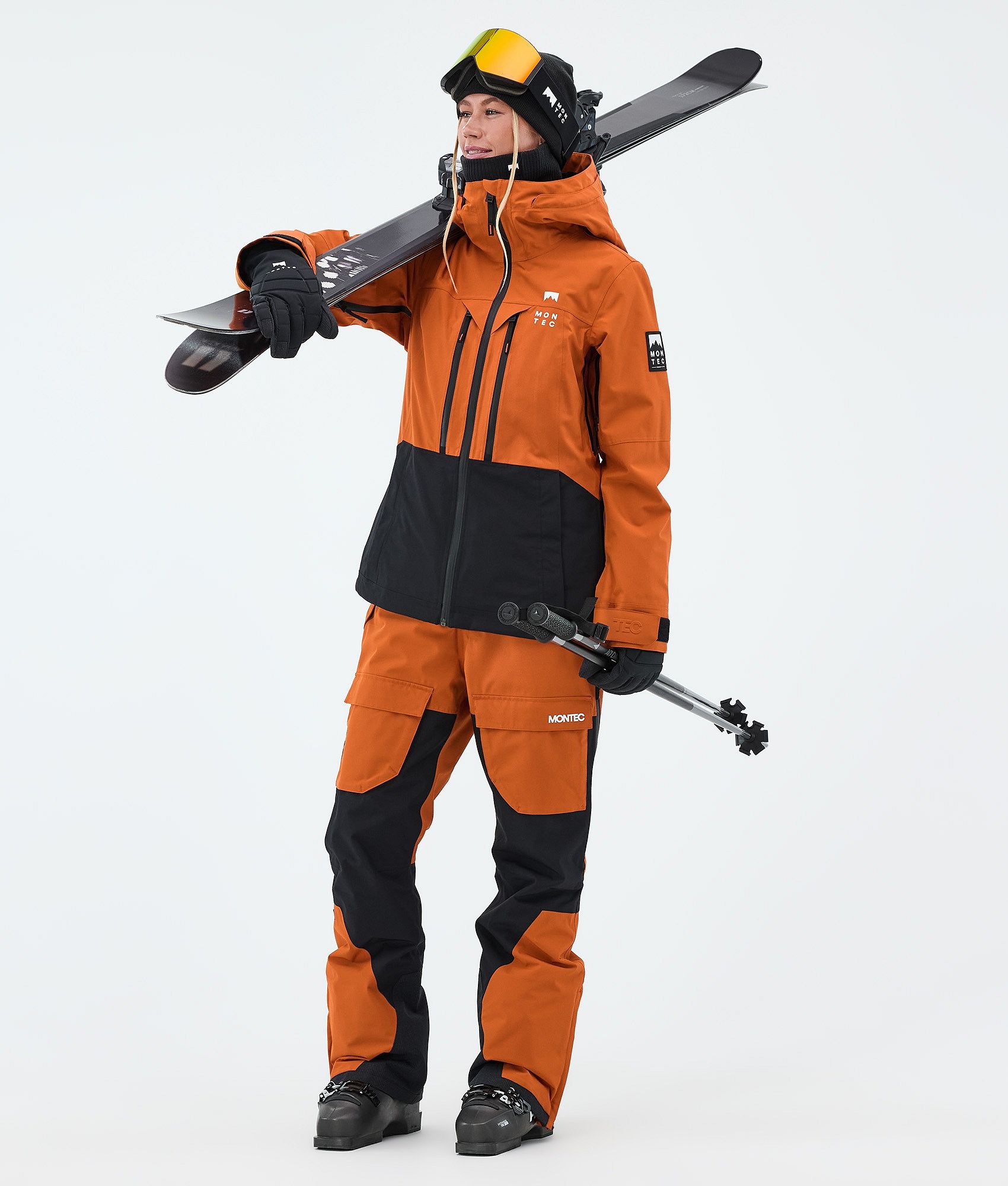 Montec Moss W Ski Jacket Women Burned Orange/Black | Montecwear.com