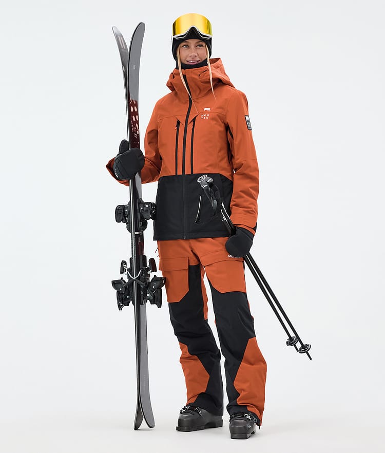 Moss W Ski Jacket Women Burned Orange/Black, Image 3 of 10