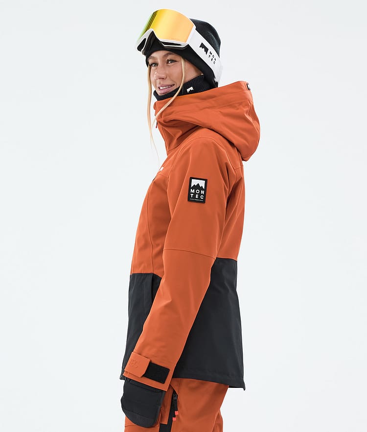 Moss W Ski Jacket Women Burned Orange/Black, Image 6 of 10