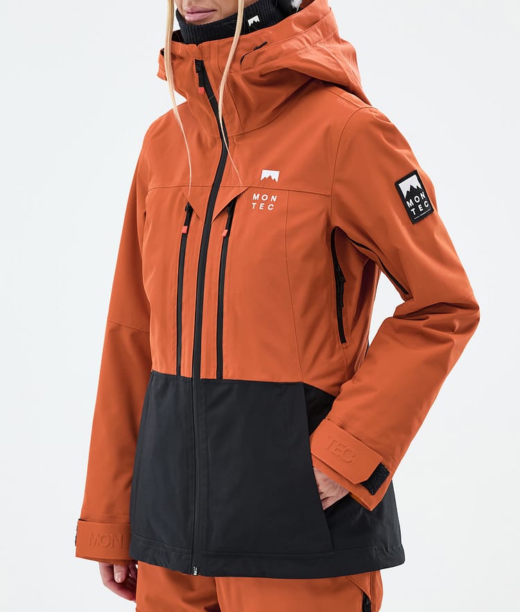 Moss W Ski Jacket Women Burned Orange/Black, Image 8 of 10