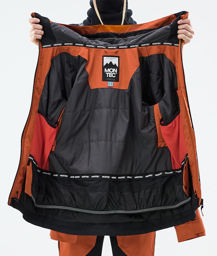 Moss W Ski Jacket Women Burned Orange/Black, Image 10 of 10