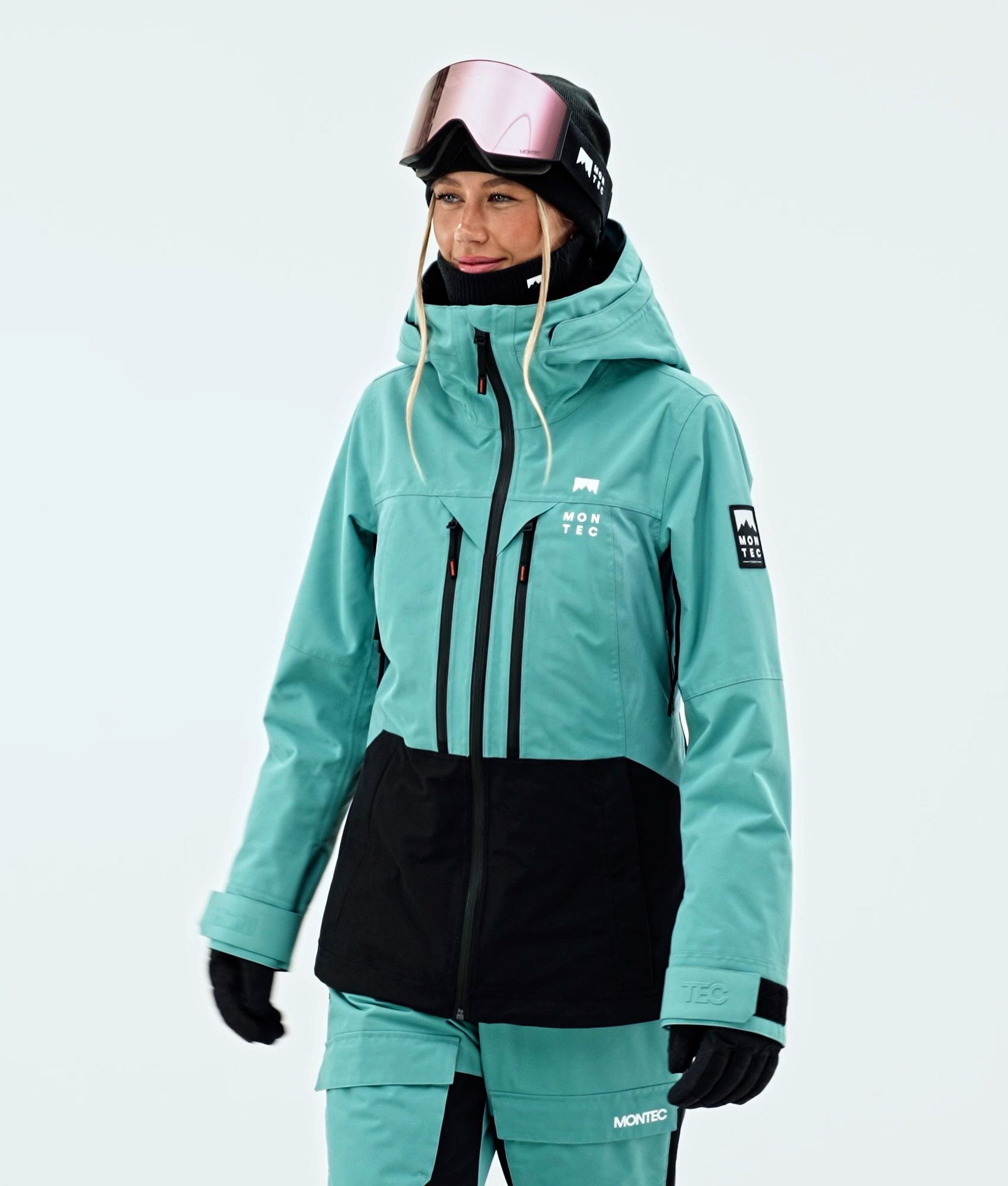 Montec Moss W Snowboard Jacket Women Turquoise/Black | Montecwear.com
