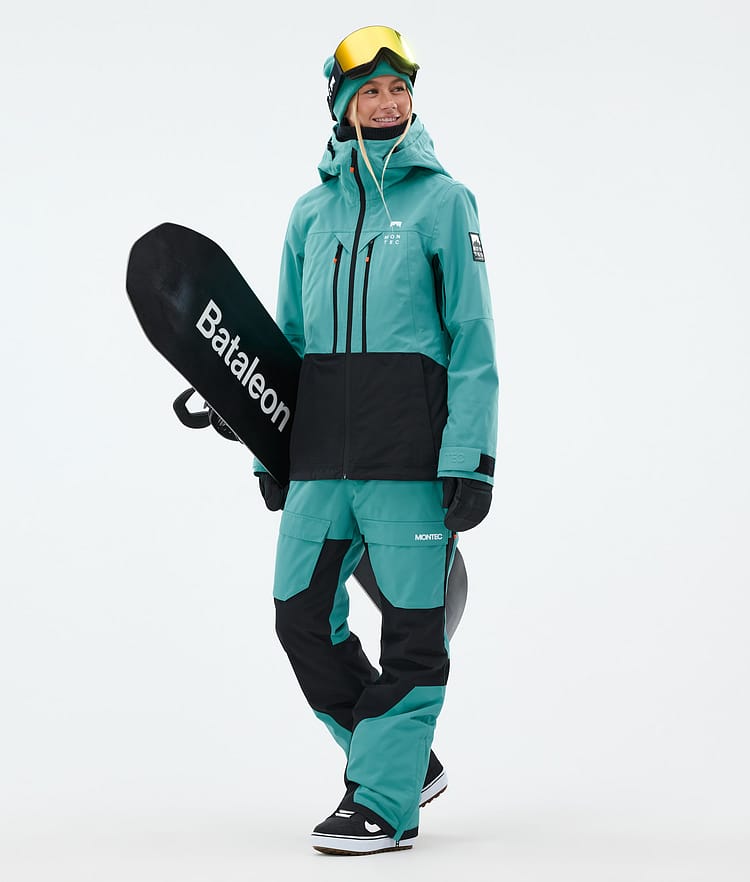 Moss W Snowboard Jacket Women Turquoise/Black, Image 3 of 10