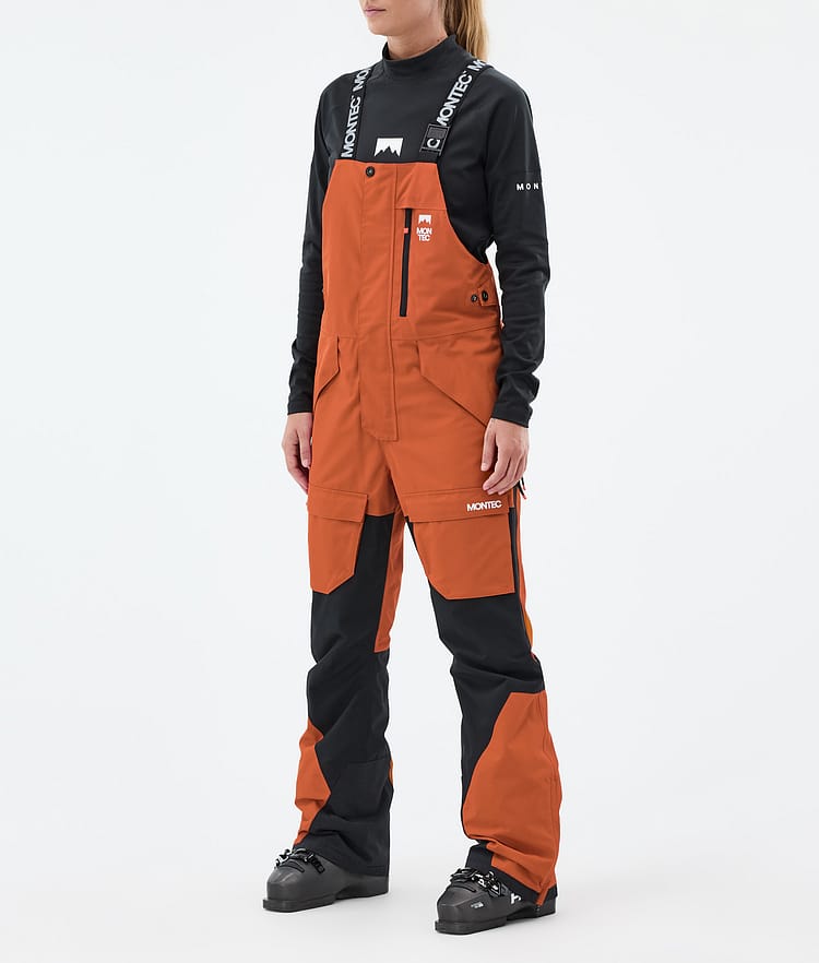 Fawk W Skibroek Dames Burned Orange/Black, Afbeelding 1 van 6