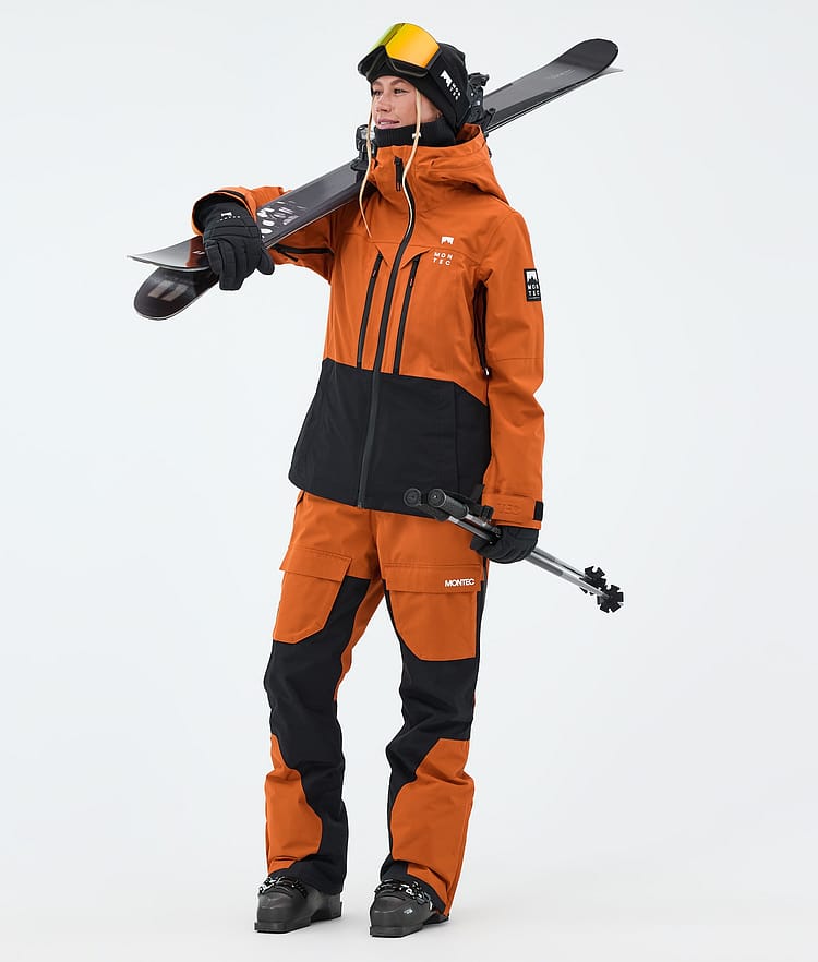 Fawk W Ski Pants Women Burned Orange/Black, Image 2 of 7