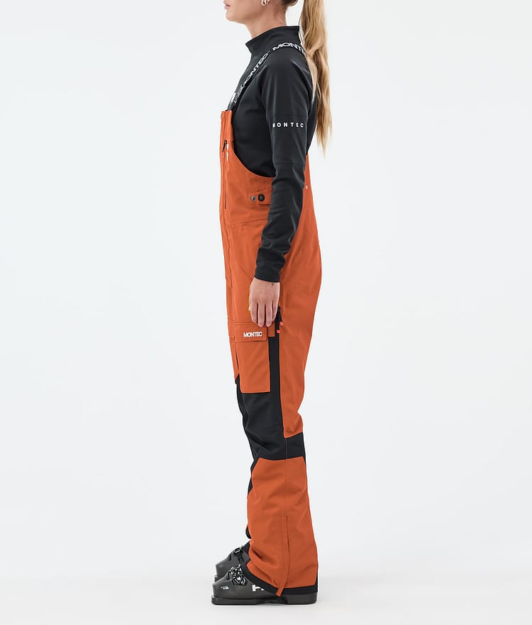 Fawk W Skibroek Dames Burned Orange/Black, Afbeelding 2 van 6