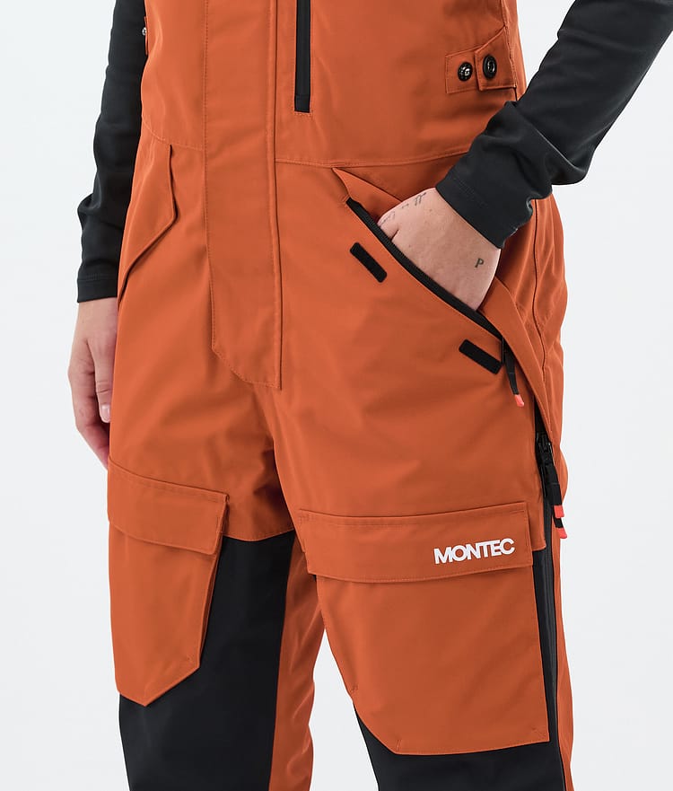Fawk W Skibroek Dames Burned Orange/Black, Afbeelding 4 van 6