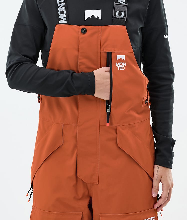 Fawk W Skibroek Dames Burned Orange/Black, Afbeelding 5 van 6