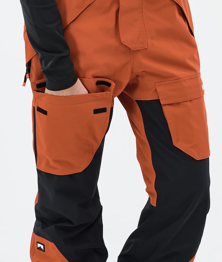 Fawk W Skibroek Dames Burned Orange/Black, Afbeelding 6 van 6