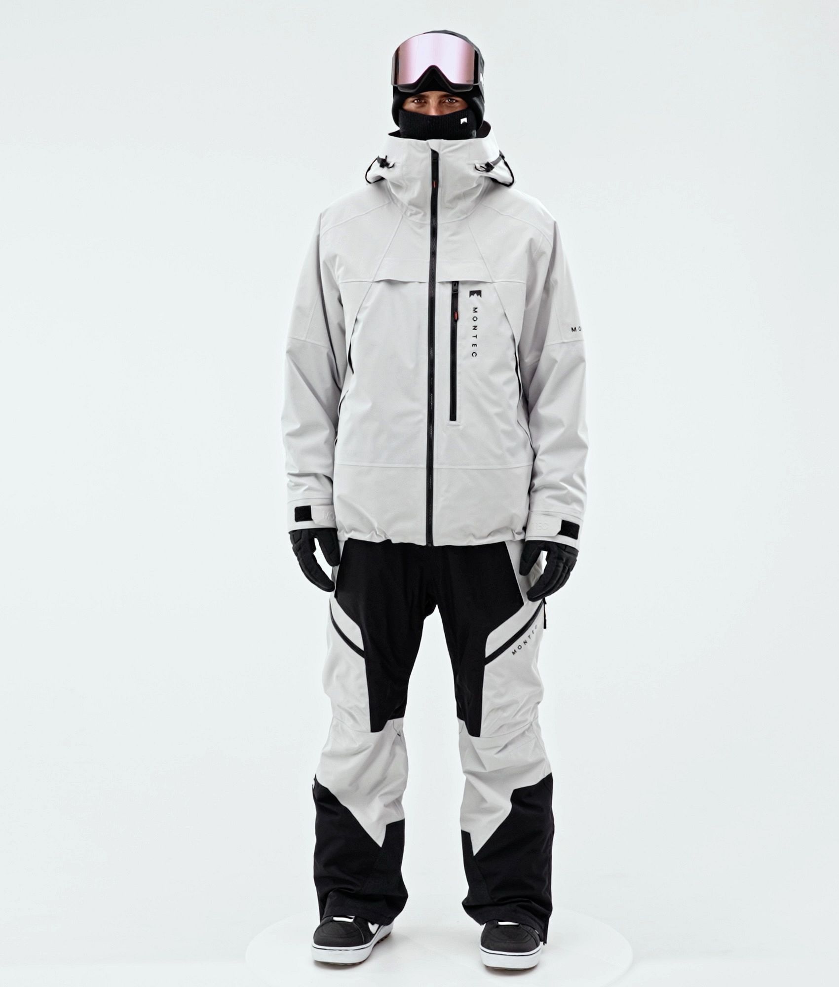 Montec Oracle Snowboard Jacket Men Light Grey | Montecwear.com