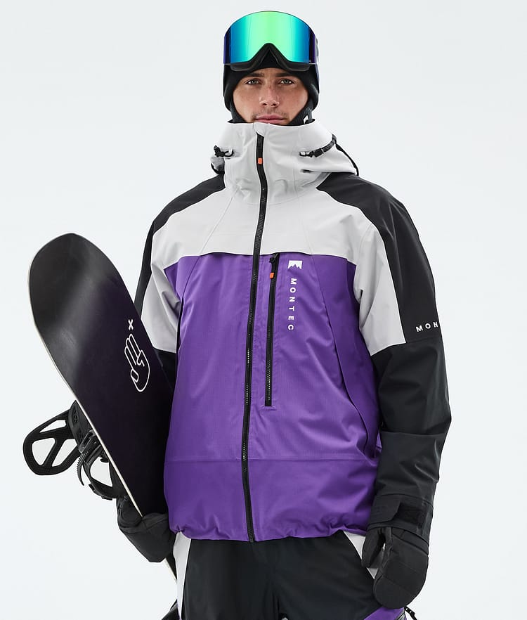 Oracle Snowboard Jacket Men Light Grey/Black/Vivid Purple, Image 1 of 10