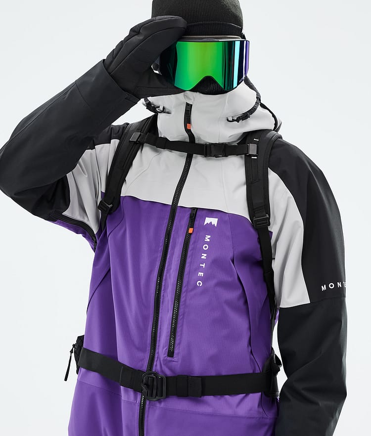 Oracle Ski Jacket Men Light Grey/Black/Vivid Purple, Image 2 of 10