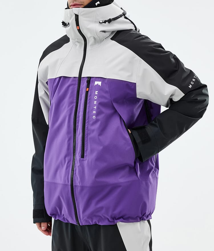 Oracle Snowboard Jacket Men Light Grey/Black/Vivid Purple, Image 8 of 10