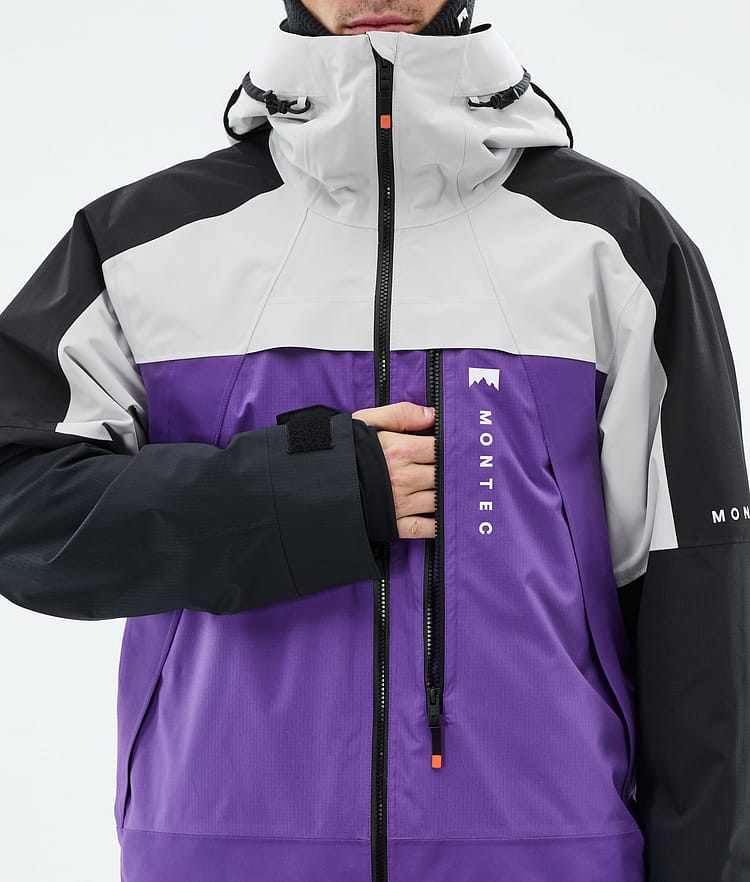 Oracle Ski Jacket Men Light Grey/Black/Vivid Purple, Image 9 of 10