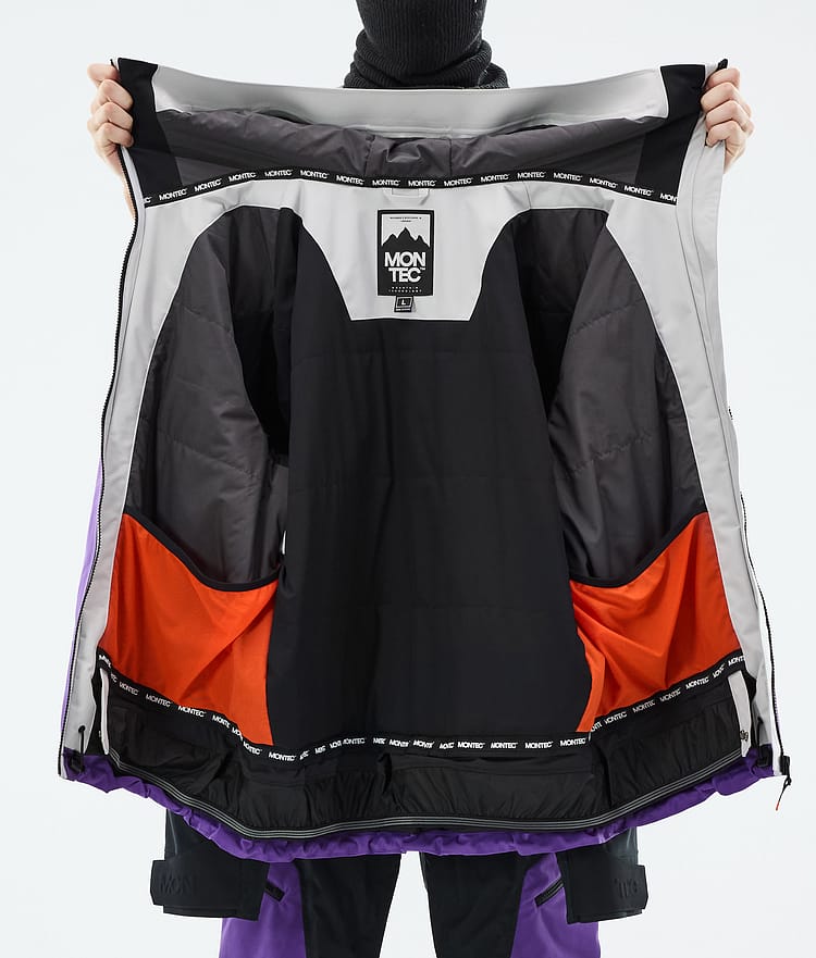 Oracle Ski Jacket Men Light Grey/Black/Vivid Purple, Image 10 of 10