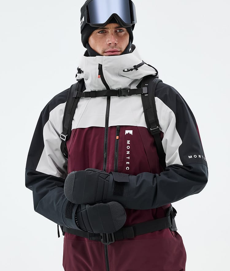 Oracle Snowboard Jacket Men Light Grey/Black/Burgundy, Image 2 of 10