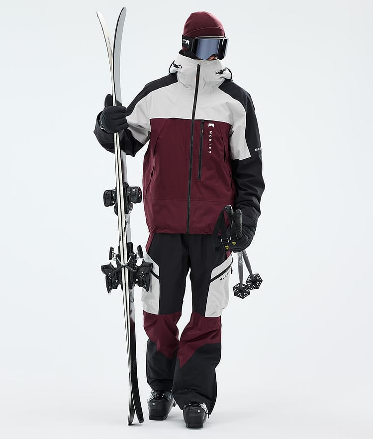 Oracle Ski Jacket Men Light Grey/Black/Burgundy, Image 2 of 9