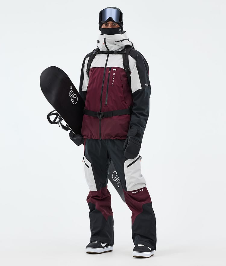 Oracle Snowboard Jacket Men Light Grey/Black/Burgundy, Image 3 of 10