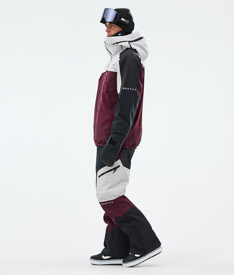 Oracle Snowboard Jacket Men Light Grey/Black/Burgundy, Image 4 of 10