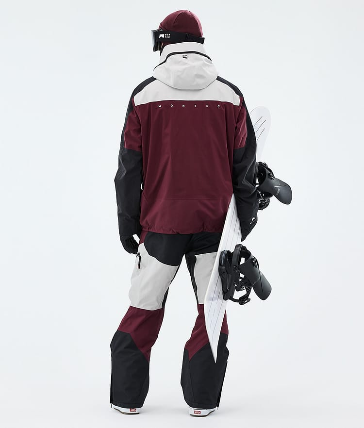 Oracle Snowboard Jacket Men Light Grey/Black/Burgundy, Image 3 of 9