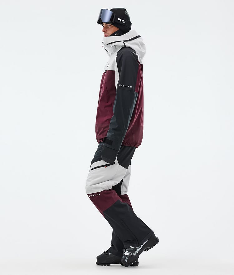 Oracle Ski Jacket Men Light Grey/Black/Burgundy, Image 4 of 10