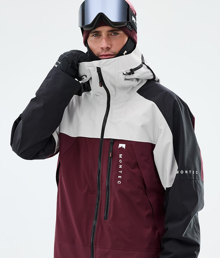 Oracle Ski Jacket Men Light Grey/Black/Burgundy, Image 4 of 9