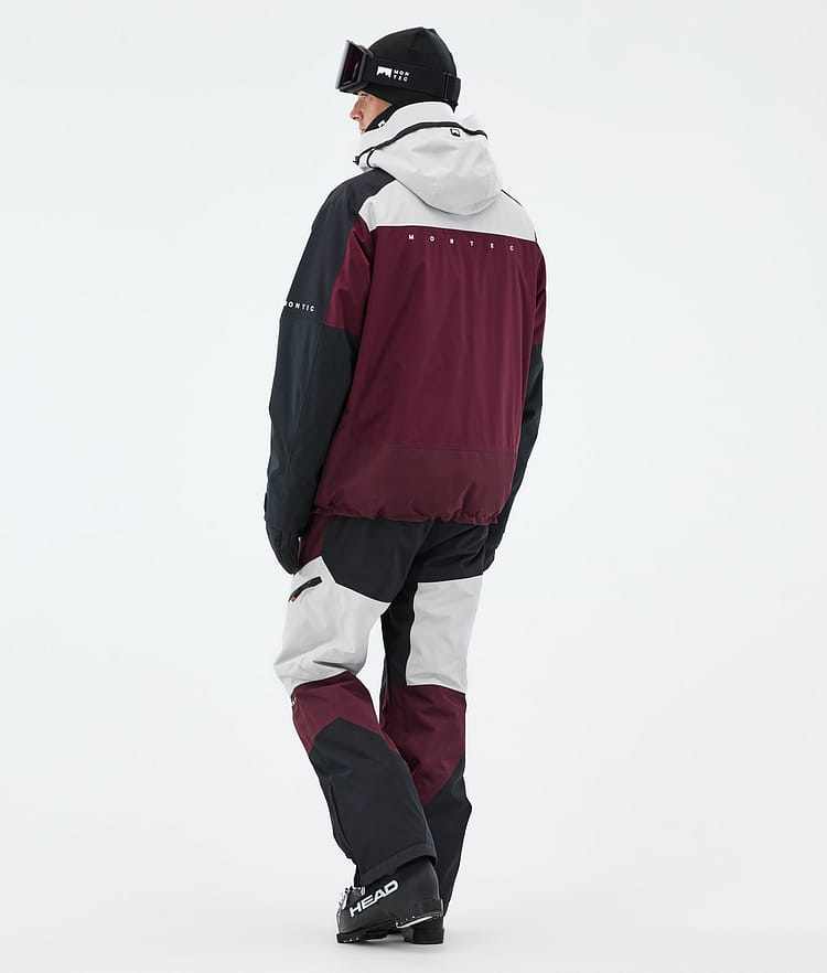Oracle Ski Jacket Men Light Grey/Black/Burgundy, Image 5 of 10