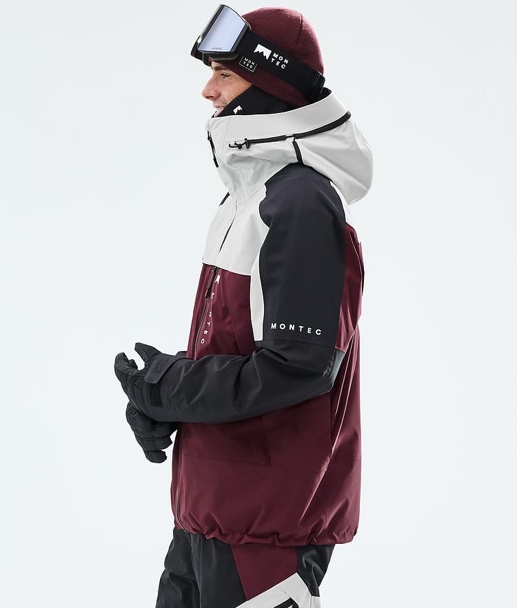 Oracle Ski Jacket Men Light Grey/Black/Burgundy, Image 5 of 9