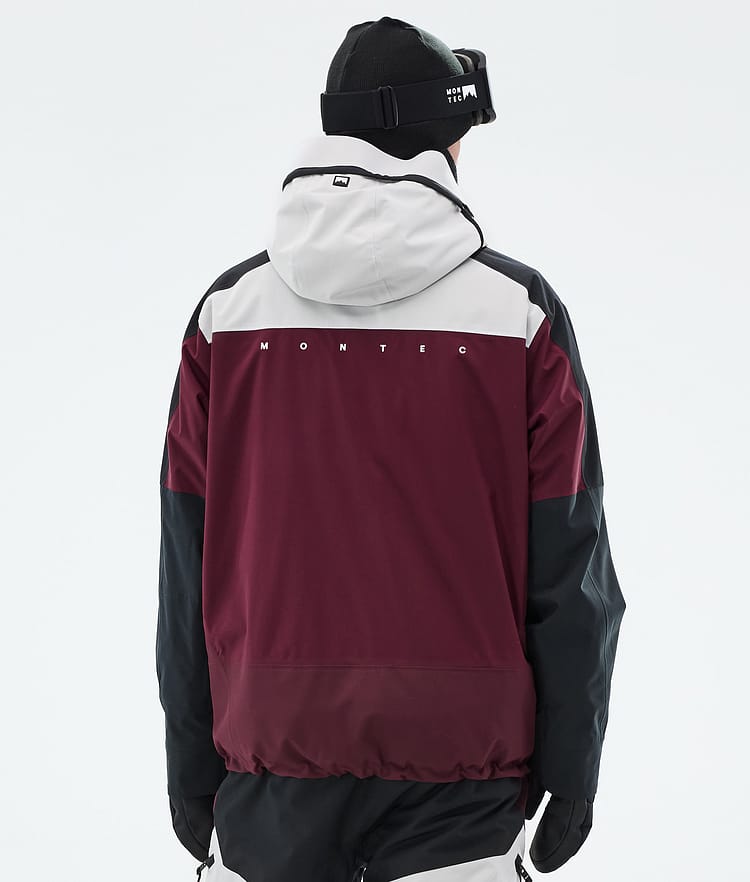 Oracle Ski Jacket Men Light Grey/Black/Burgundy, Image 7 of 10