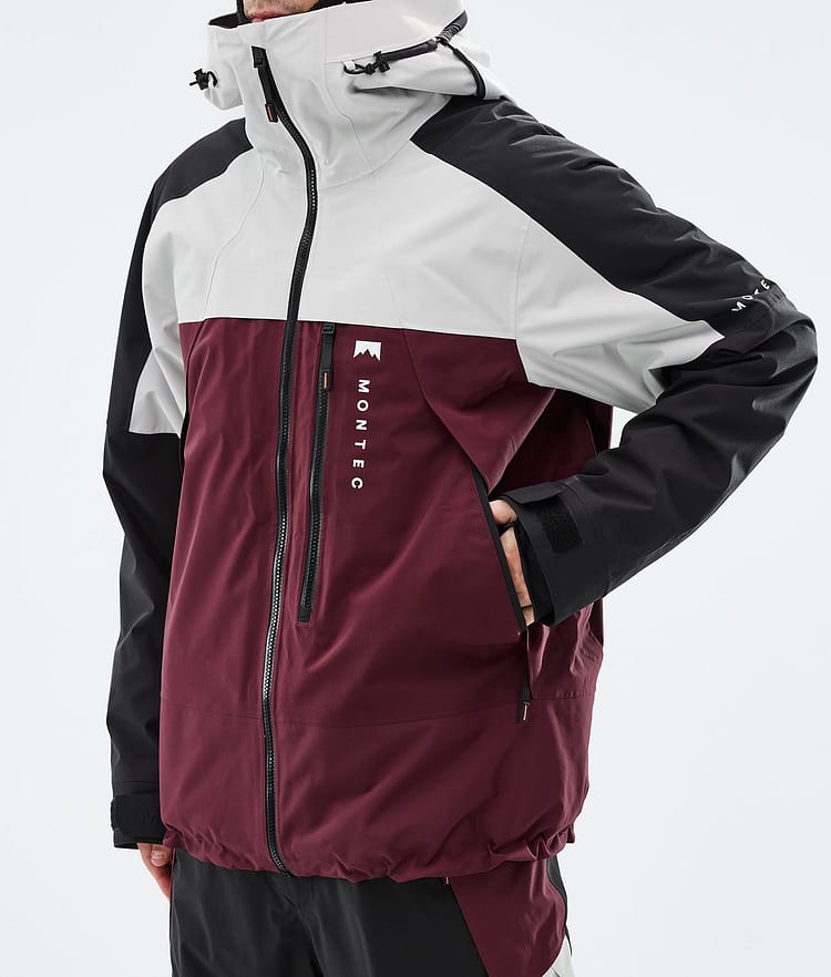 Oracle Ski Jacket Men Light Grey/Black/Burgundy, Image 7 of 9