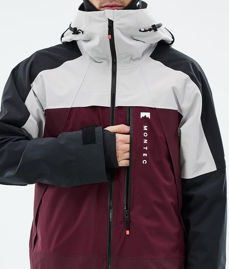 Oracle Ski Jacket Men Light Grey/Black/Burgundy, Image 8 of 10