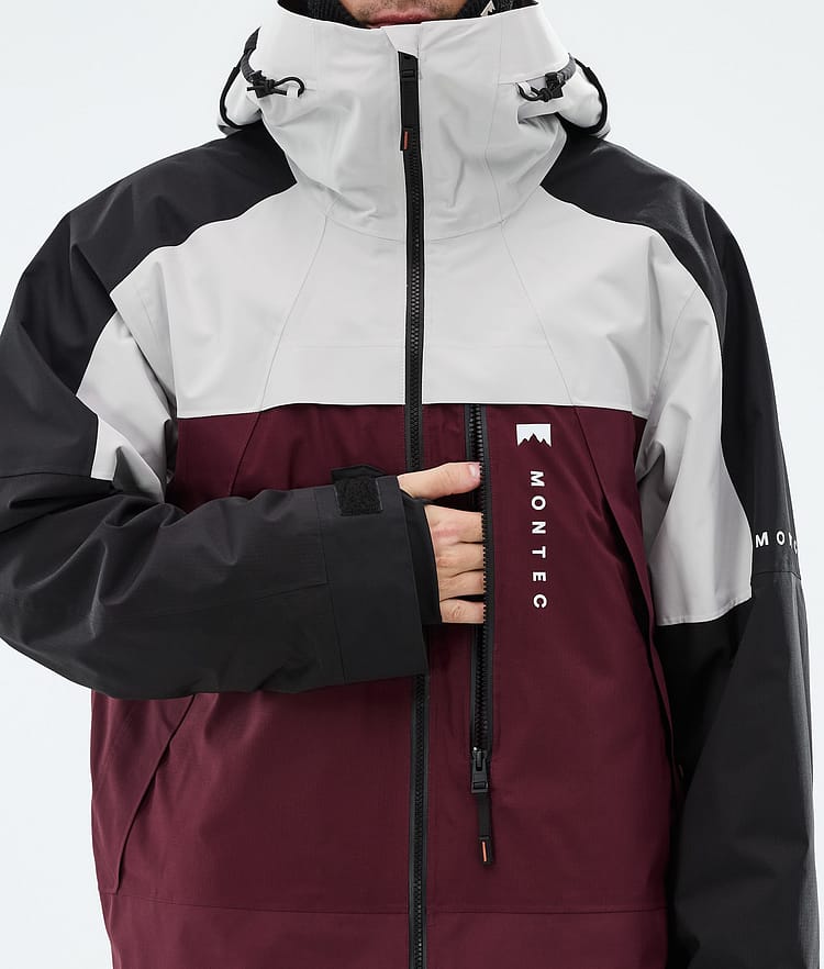 Oracle Ski Jacket Men Light Grey/Black/Burgundy, Image 8 of 9