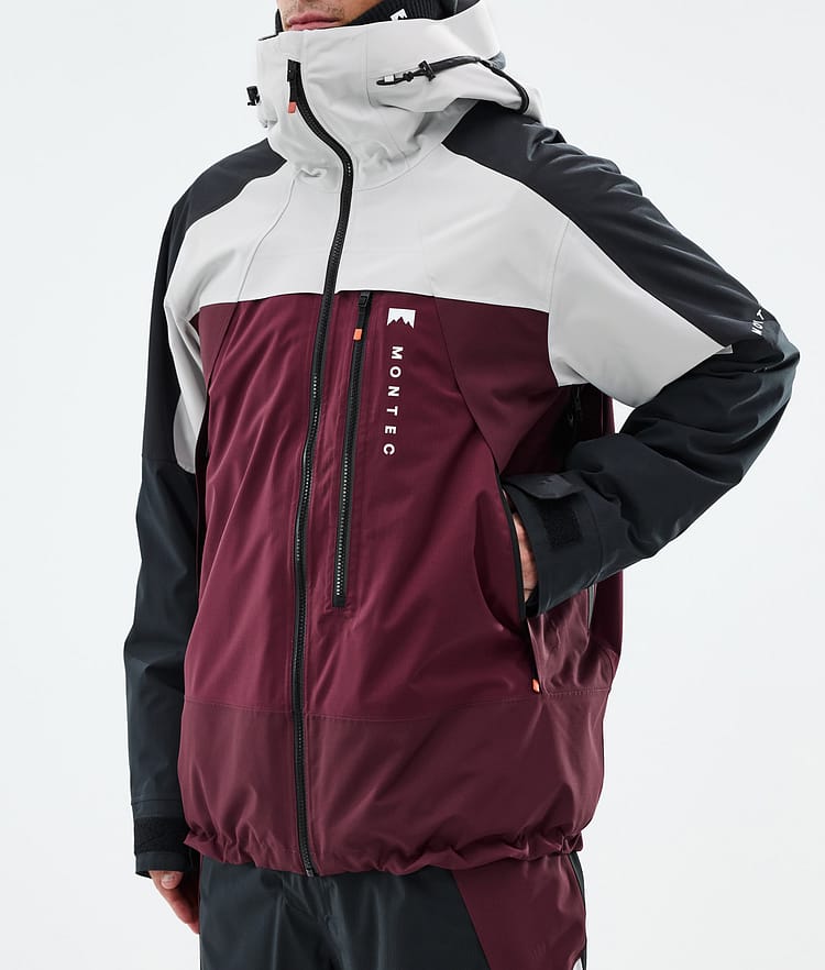 Oracle Ski Jacket Men Light Grey/Black/Burgundy, Image 9 of 10