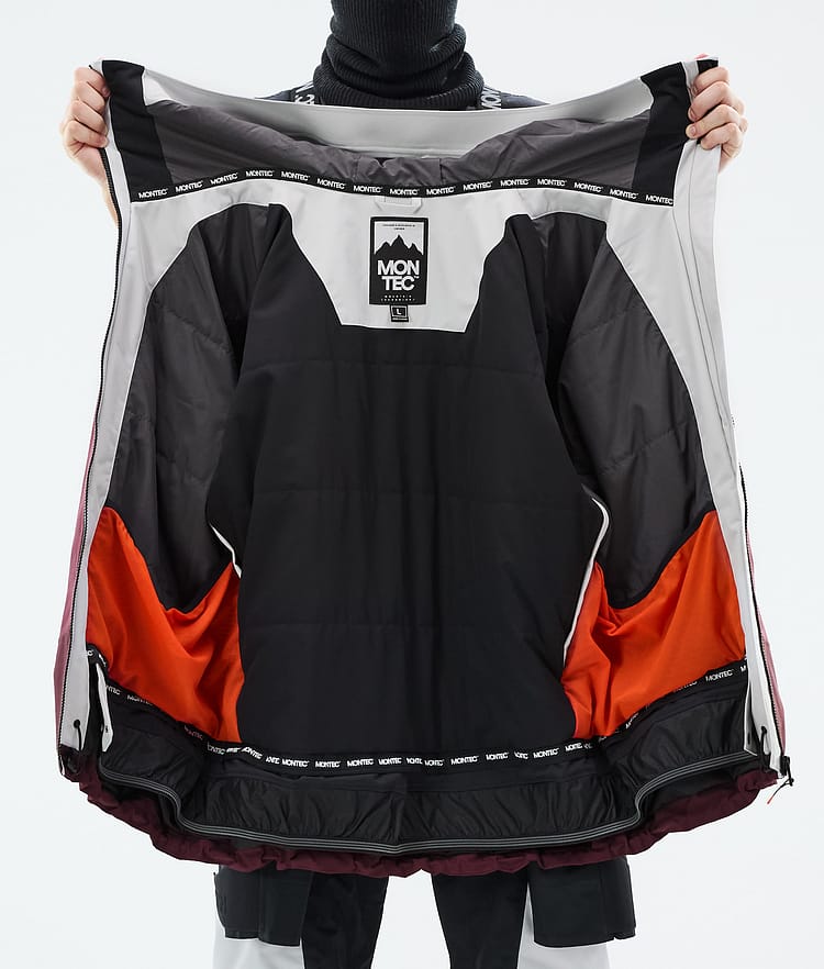 Oracle Ski Jacket Men Light Grey/Black/Burgundy, Image 10 of 10