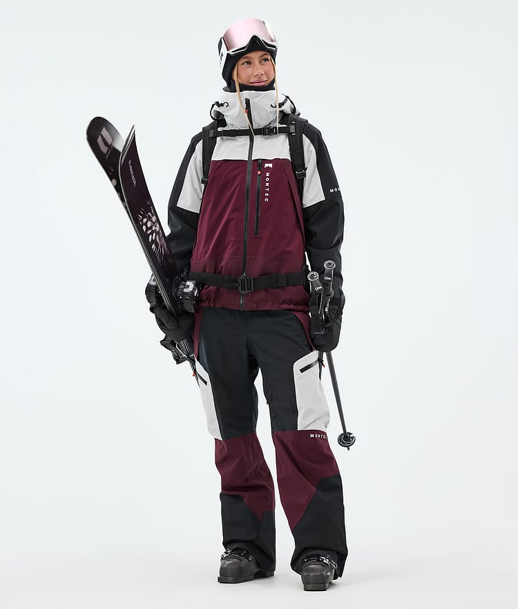 Oracle W Manteau Ski Femme Light Grey/Black/Burgundy, Image 3 sur 10