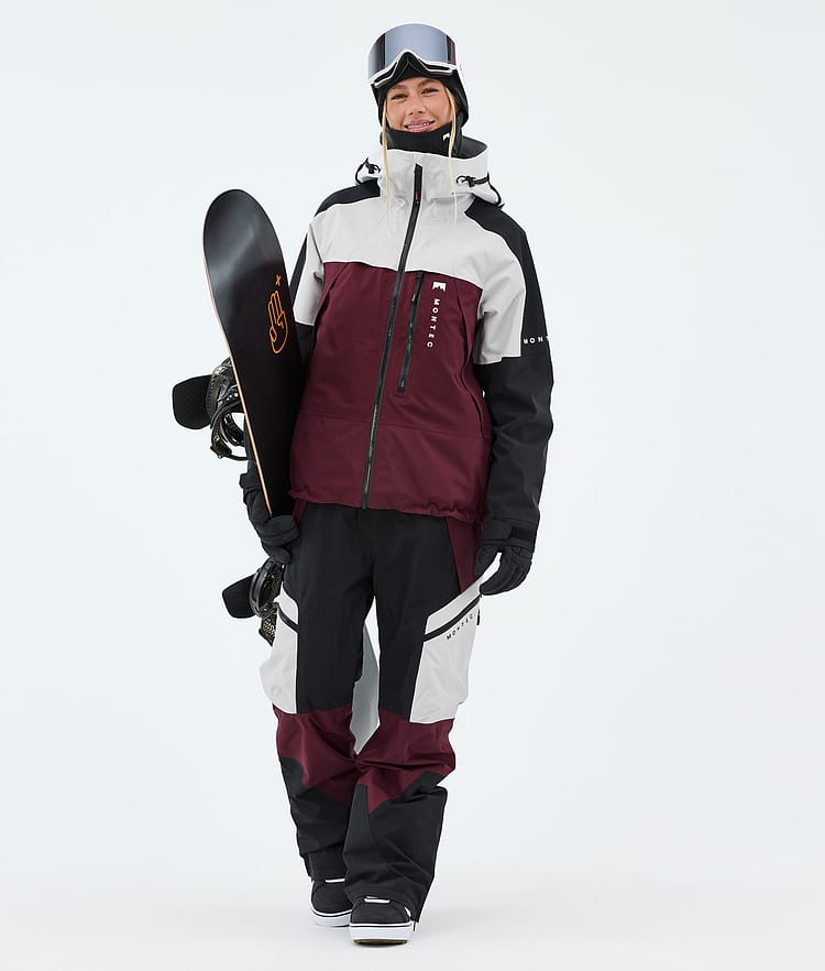 Oracle W Veste Snowboard Femme Light Grey/Black/Burgundy Renewed, Image 2 of 9