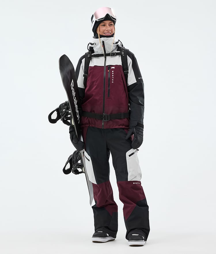 Oracle W Snowboard Jacket Women Light Grey/Black/Burgundy, Image 3 of 10