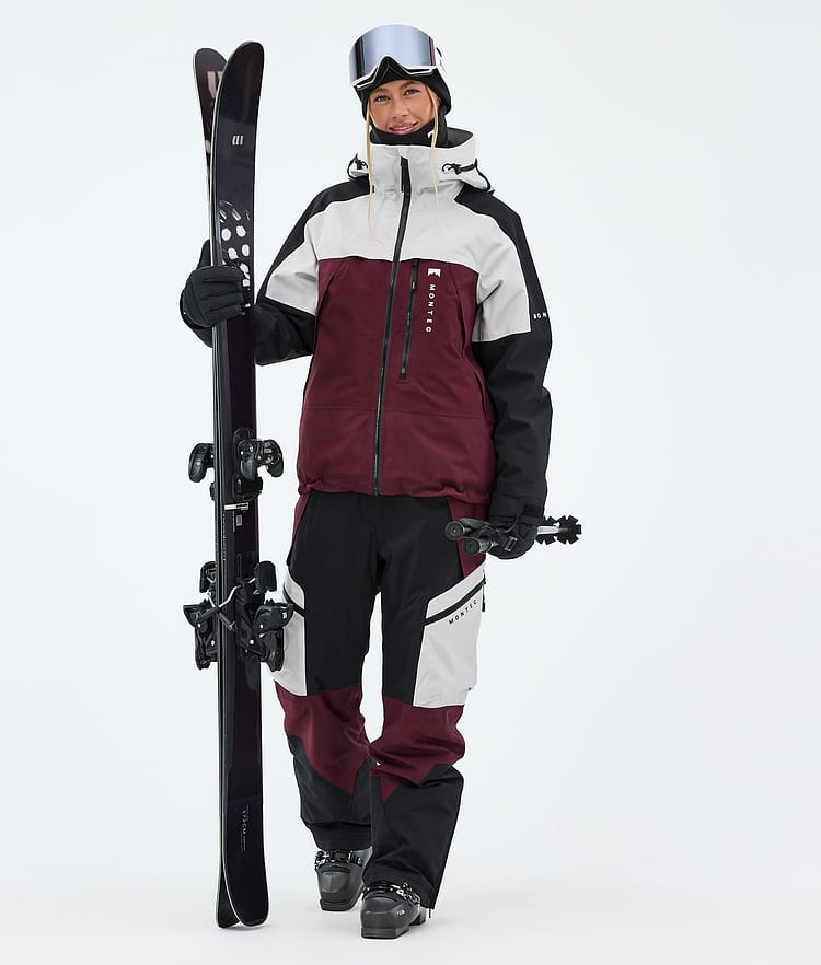 Oracle W Skijacke Damen Light Grey/Black/Burgundy, Image 2 of 9