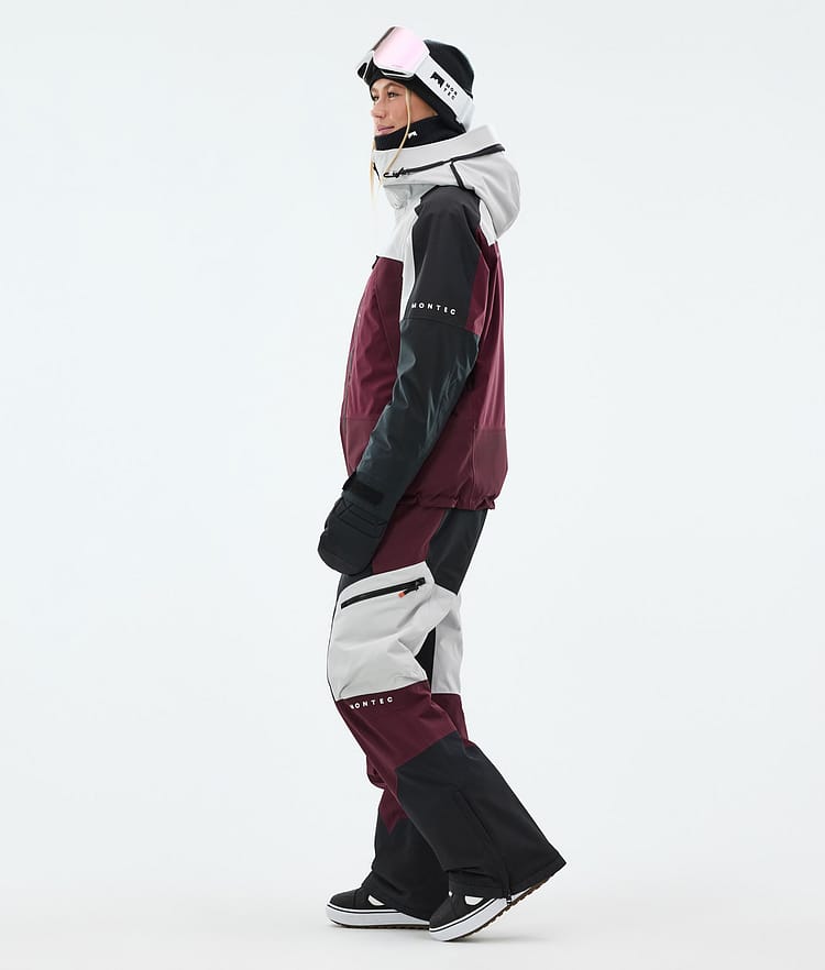 Oracle W Bunda na Snowboard Dámské Light Grey/Black/Burgundy, Obrázek 4 z 10