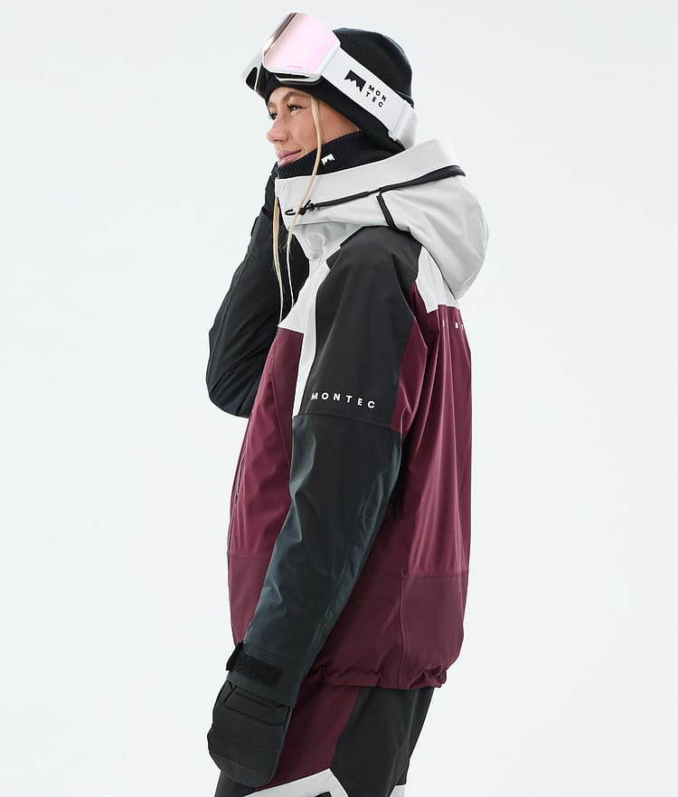Oracle W Manteau Ski Femme Light Grey/Black/Burgundy, Image 6 sur 10