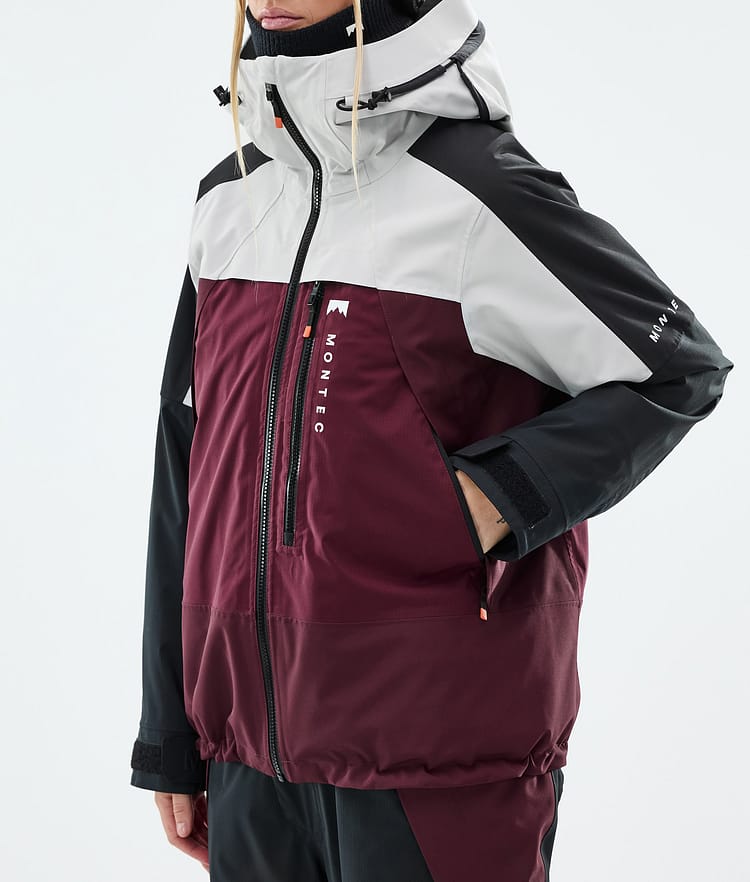 Oracle W Manteau Ski Femme Light Grey/Black/Burgundy, Image 8 sur 10