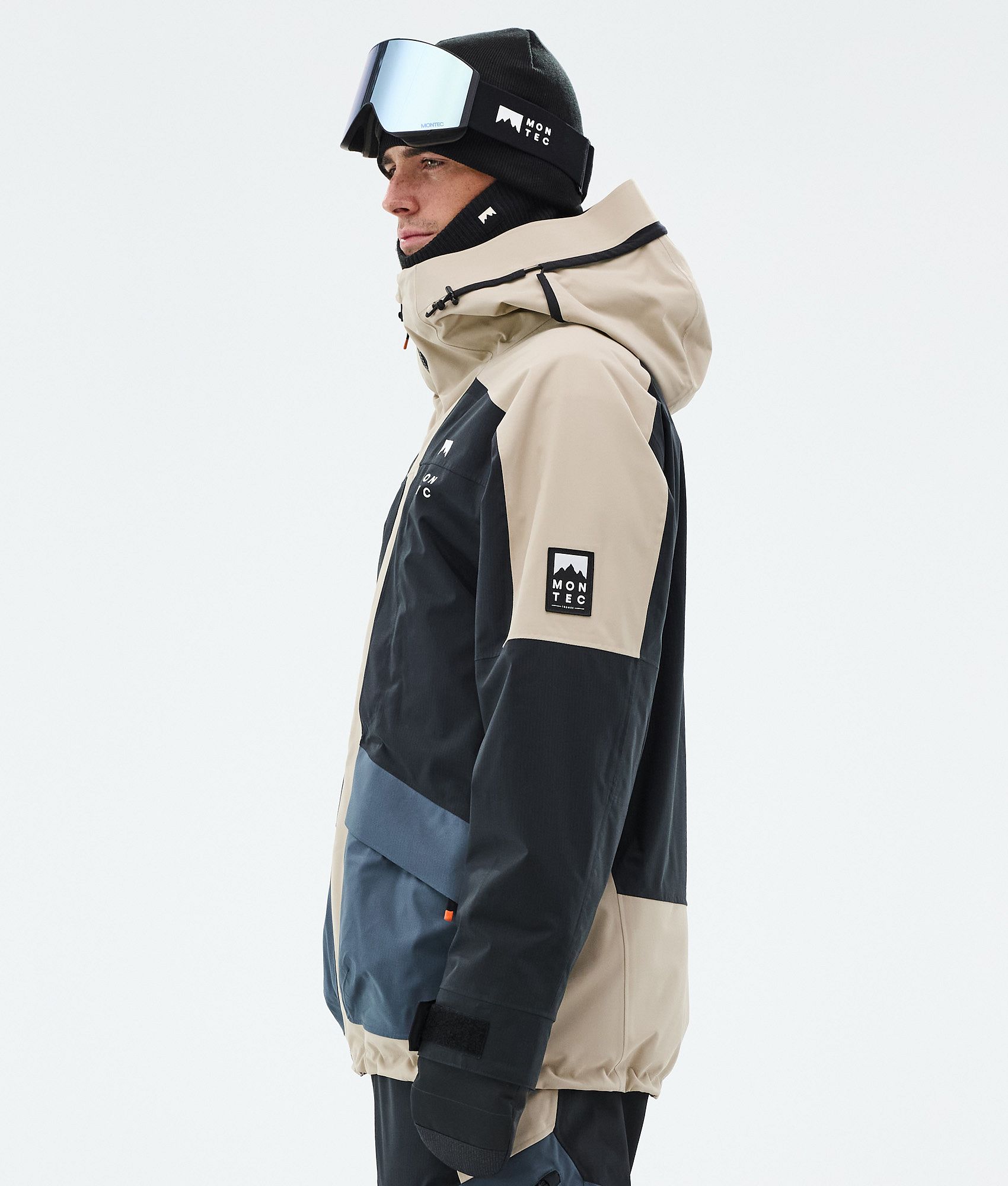 Montec Morpheus Ski Jacket Men Sand/Black/Metal Blue | Montecwear.com