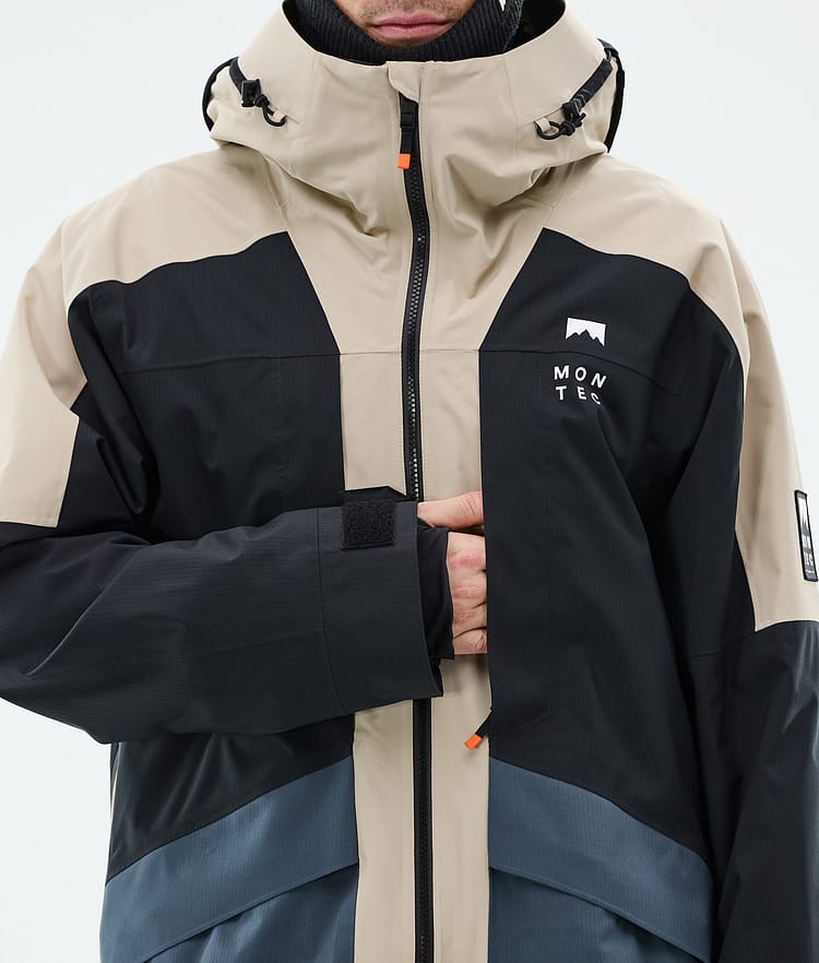 Morpheus Ski Jacket Men Sand/Black/Metal Blue, Image 9 of 10