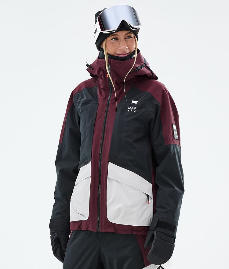 Morpheus W Snowboard Jacket Women Burgundy/Black/Light Grey, Image 1 of 10