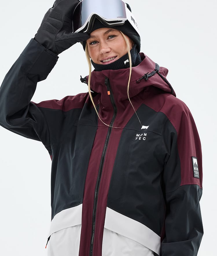 Morpheus W Snowboard Jacket Women Burgundy/Black/Light Grey, Image 2 of 10