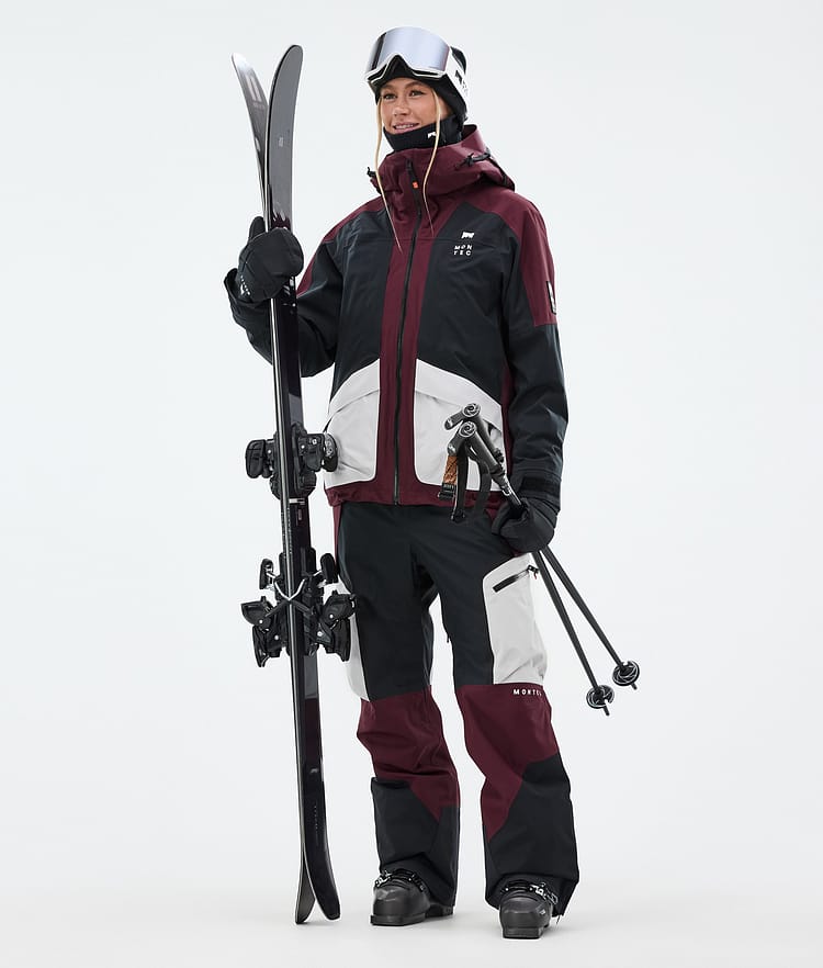 Morpheus W Ski Jacket Women Burgundy/Black/Light Grey, Image 3 of 10