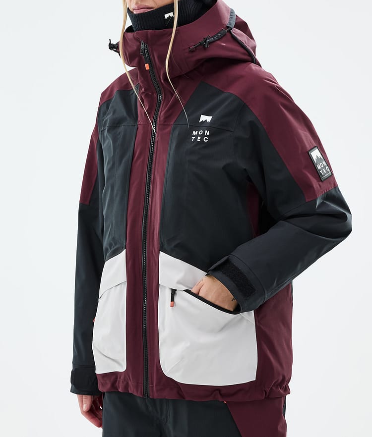 Morpheus W Snowboard Jacket Women Burgundy/Black/Light Grey, Image 8 of 10