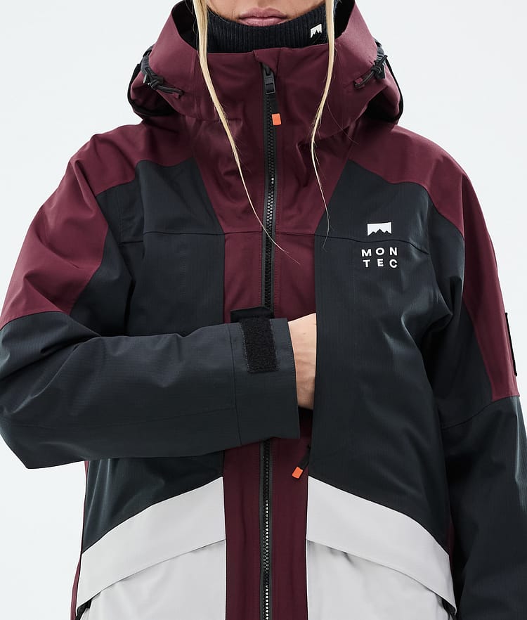Morpheus W Snowboard Jacket Women Burgundy/Black/Light Grey, Image 9 of 10